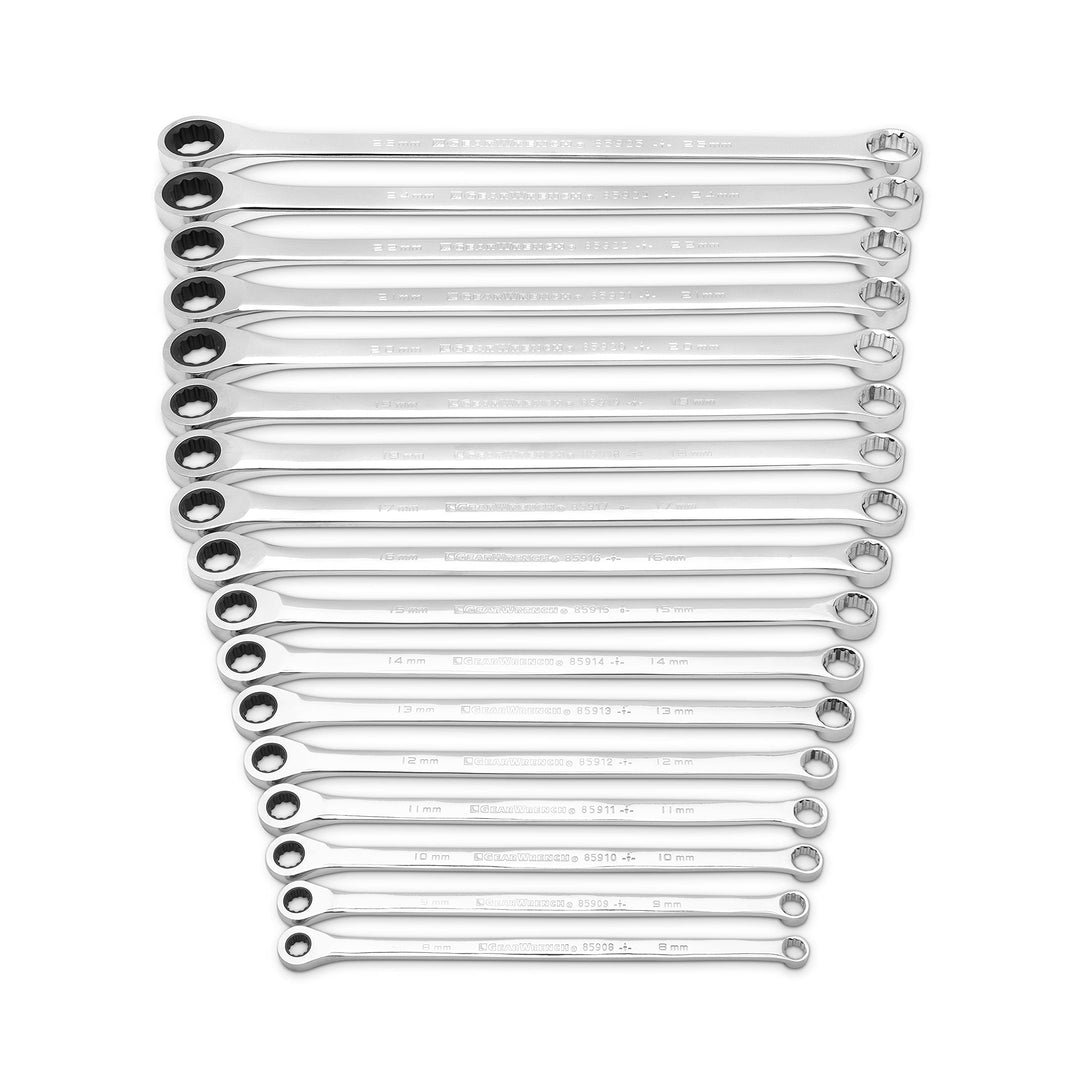 GearWrench Gearbox Ratschenschlüssel-Set, 12-teilig, XL, 17-teilig, metrisch – 85989, 17-teilig, met