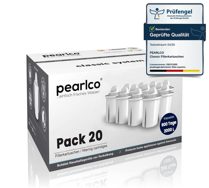 PearlCo - Universal classic Pack 20 Filterkartuschen - passend zu Brita Classic Standard Kartusche P