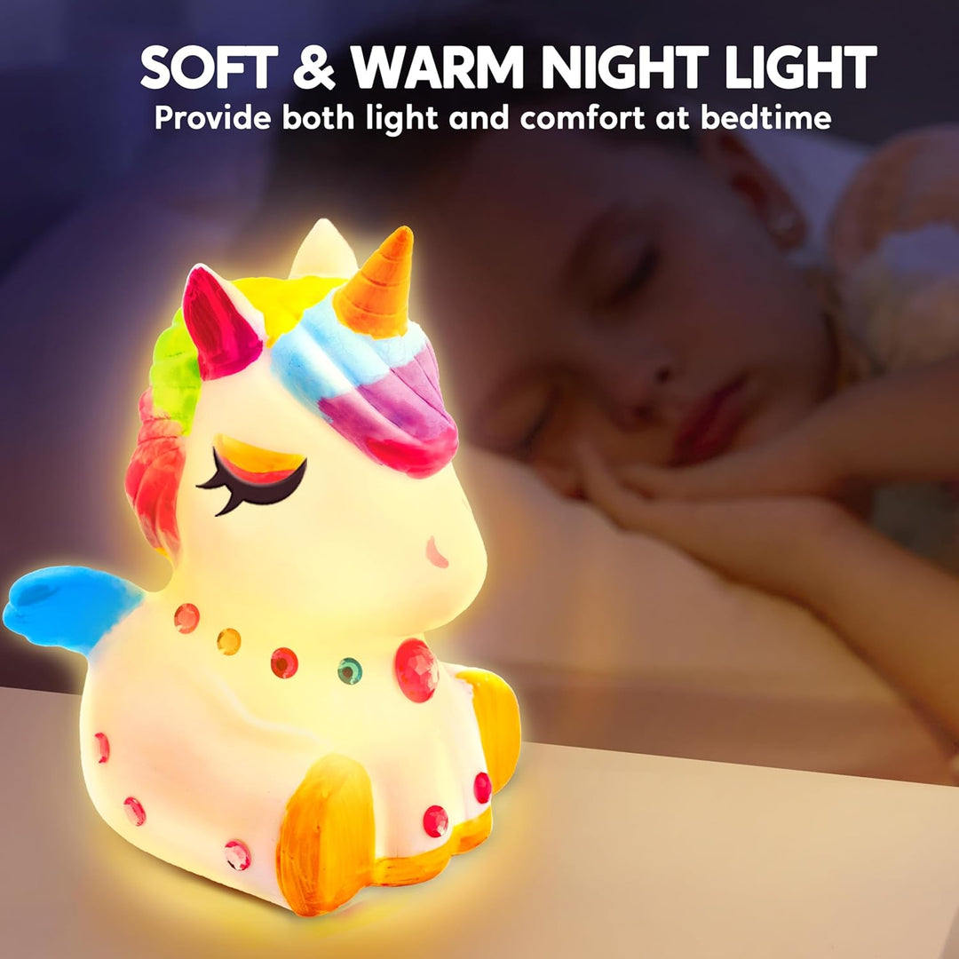 Klever Kits Einhorn Lampe Bastelset Kinder ab 6+ jahre,Basteln Mädchen ab 6 7 8 9 10 11 12 jahre,Kre