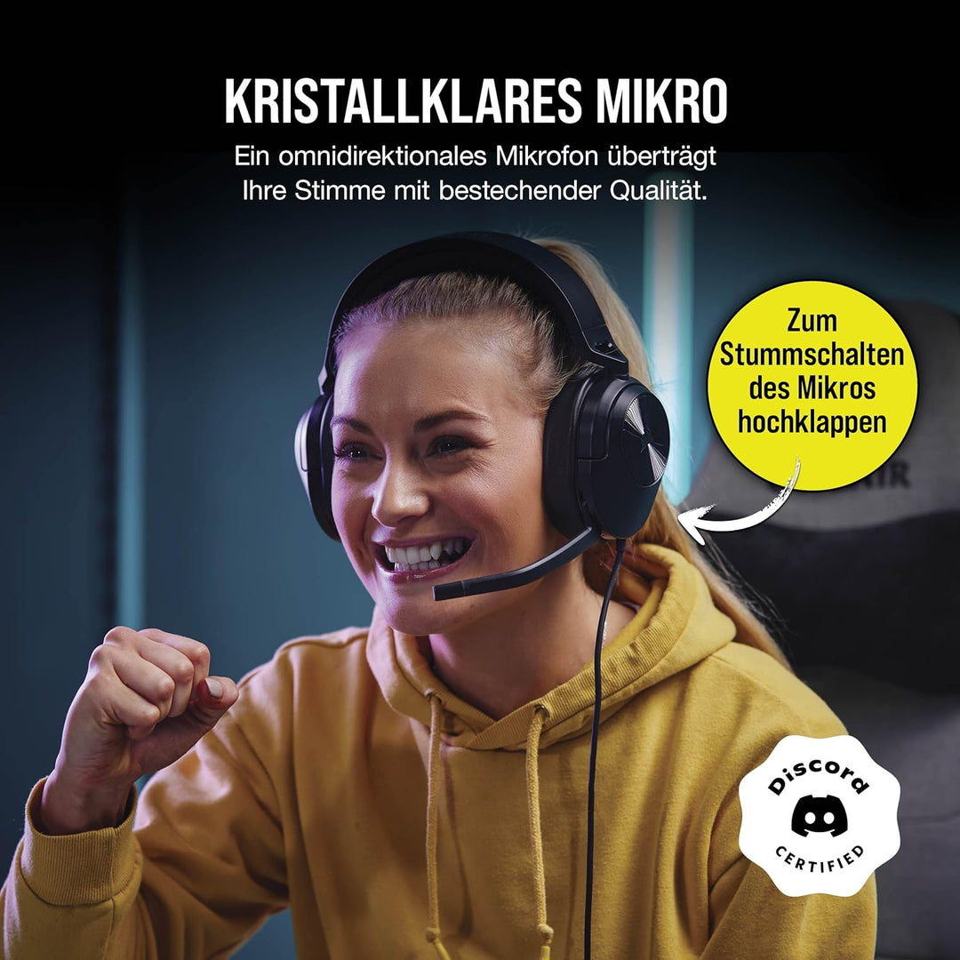 Corsair HS55 Surround Leichtes Kabelgebundenes Multiplattform-Gaming-Headset - Dolby 7.1 Surround So