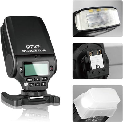 Meike MK-320S Mini TTL Speedlite Automatic Flash for Sony MI Hot Shoe DSLR and Mirrorless Cameras A7