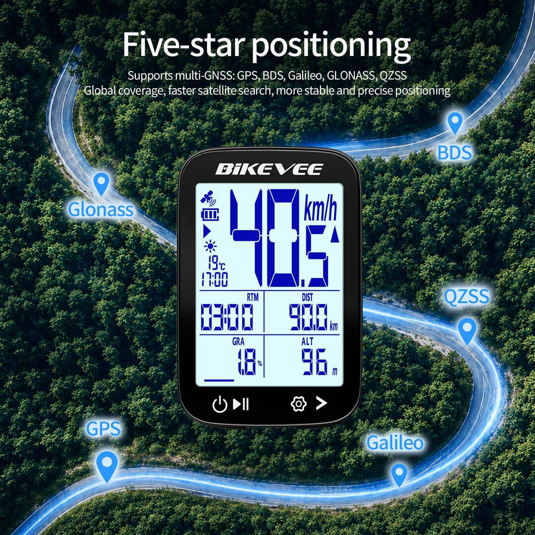 GPS Fahrradcomputer Kabellos Bluetooth App Fahrrad Tacho