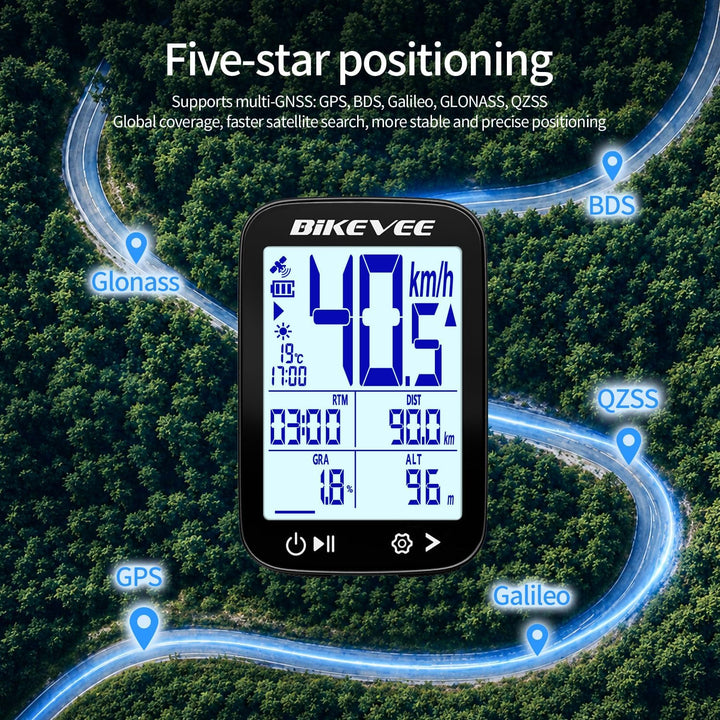 GPS Fahrradcomputer Kabellos Bluetooth App Fahrrad Tacho