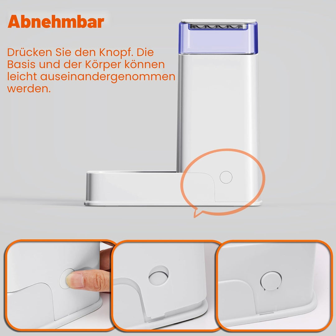 Automatischer Futterspender für Hunde und Wasserspender, Weiss