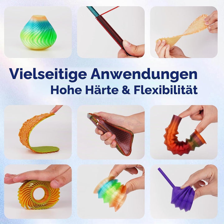 AMOLEN 3D Filament Massgenauigkeit +/- 0,02 mm, Sauber Gewickeltes, Kompatibel Mit 3D FDM Druckern,