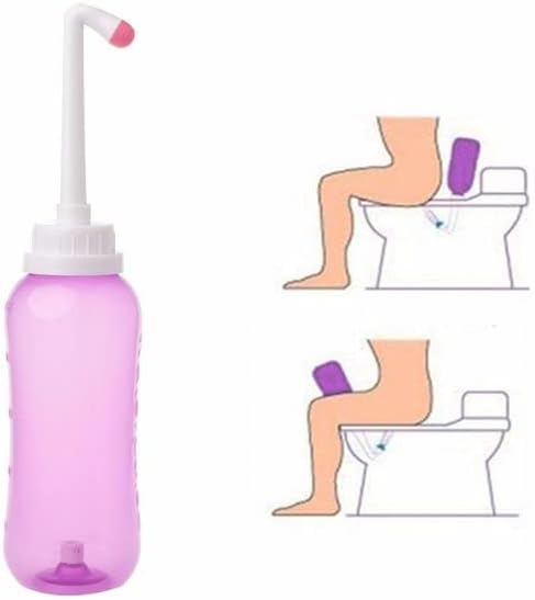Waterpulse ED-550 SET 2 stück rosa und grün hand bidet Dusch-WC 500ml I mobiles Reise Bidet I Intimd