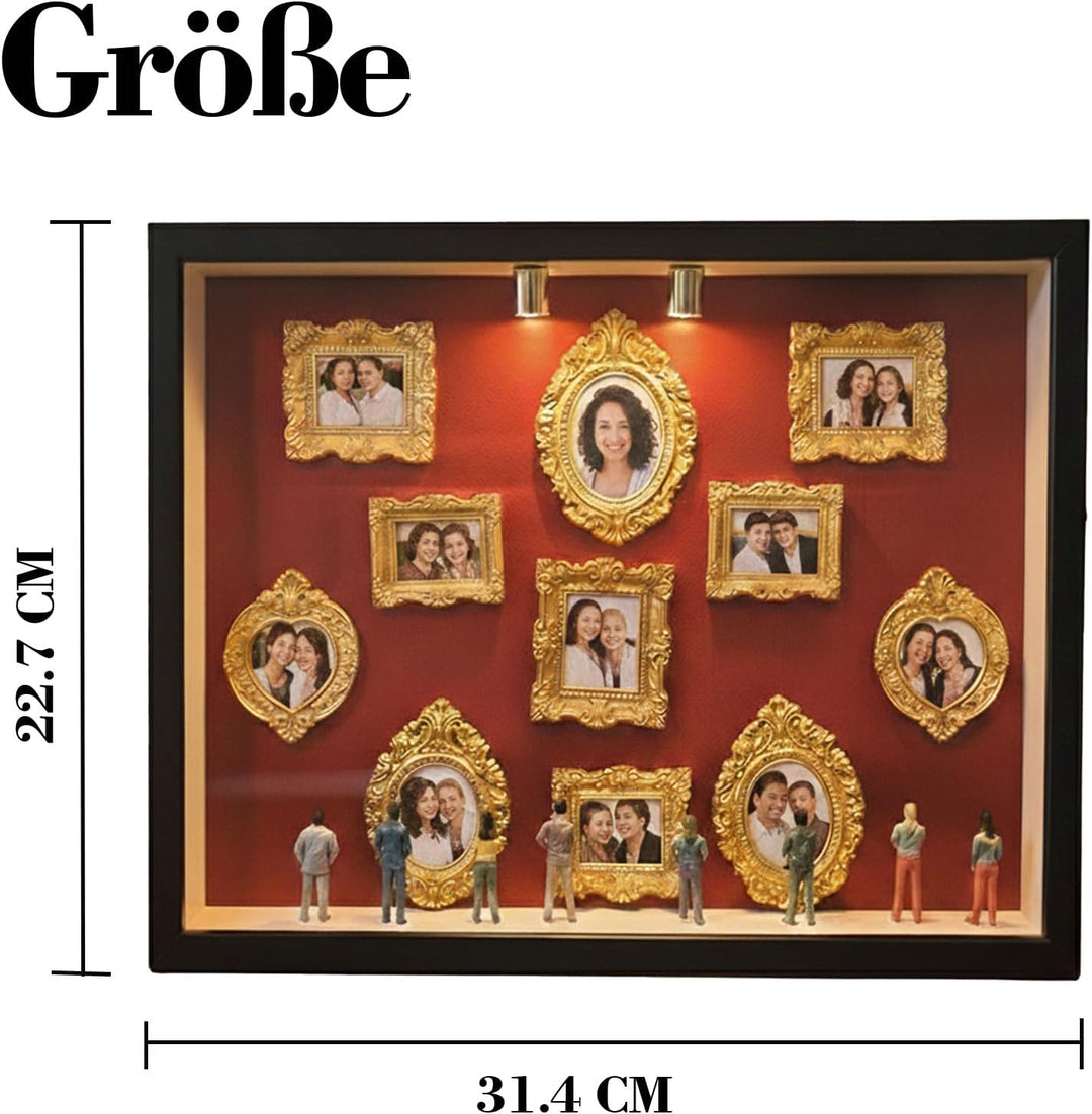 Generisch DIY Mini Museum Silhouette Box, Mini Figuren Menschen Museum, Kreatives Erinnerungsdisplay