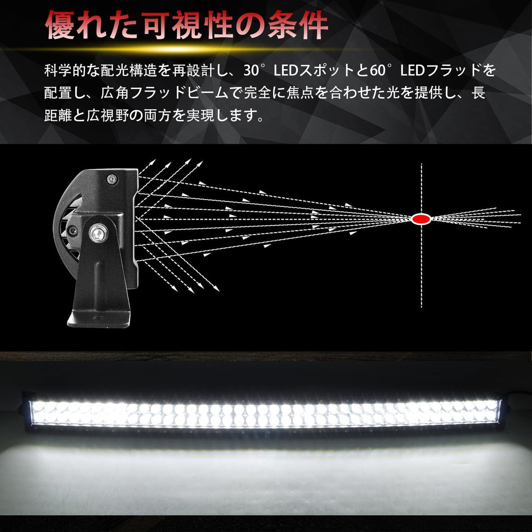 Willpower LED Arbeitsscheinwerfer 42'' 107cm 240W Zusatzscheinwerfer Bar Gebogen Offroad Scheinwerfe