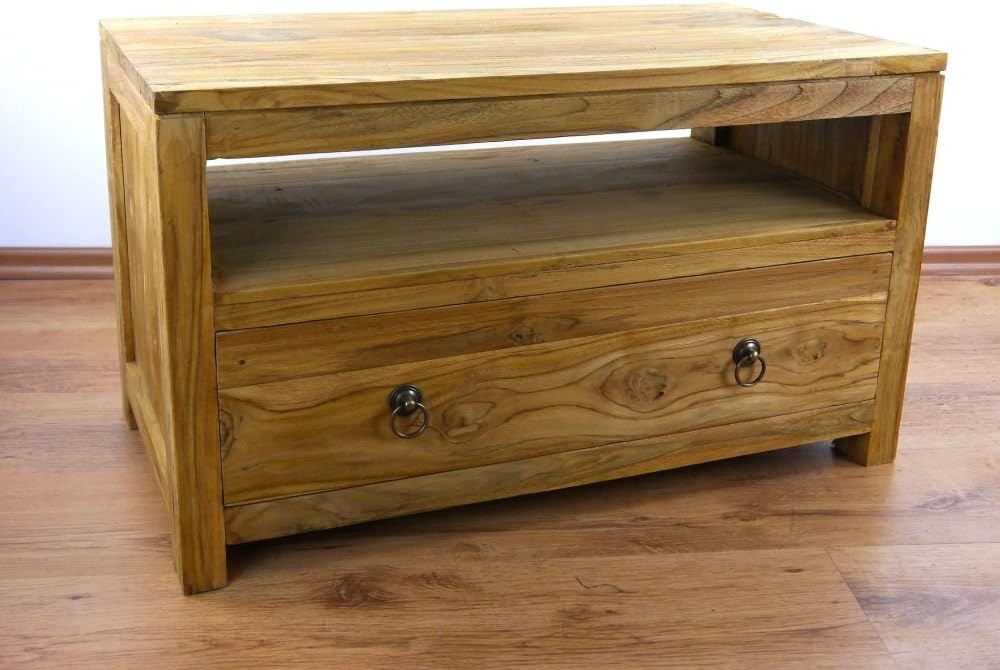 livasia Java Sideboard aus Teakholz | TV-Bank aus Massivholz | Phonoschrank/HiFi-Möbel der Marke Asi