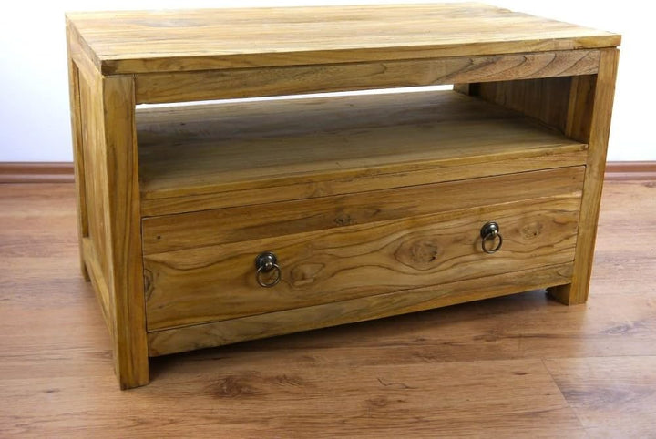 livasia Java Sideboard aus Teakholz | TV-Bank aus Massivholz | Phonoschrank/HiFi-Möbel der Marke Asi