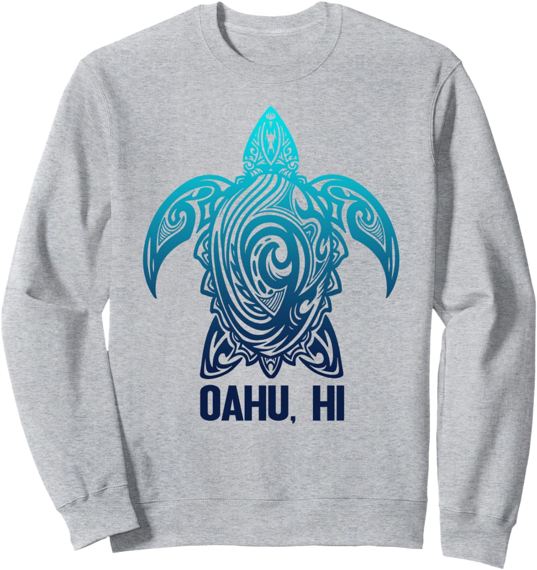 Oahu Hawaii Tribal Schildkröte hawaiianischer Surfer Tauchen Sweatshirt