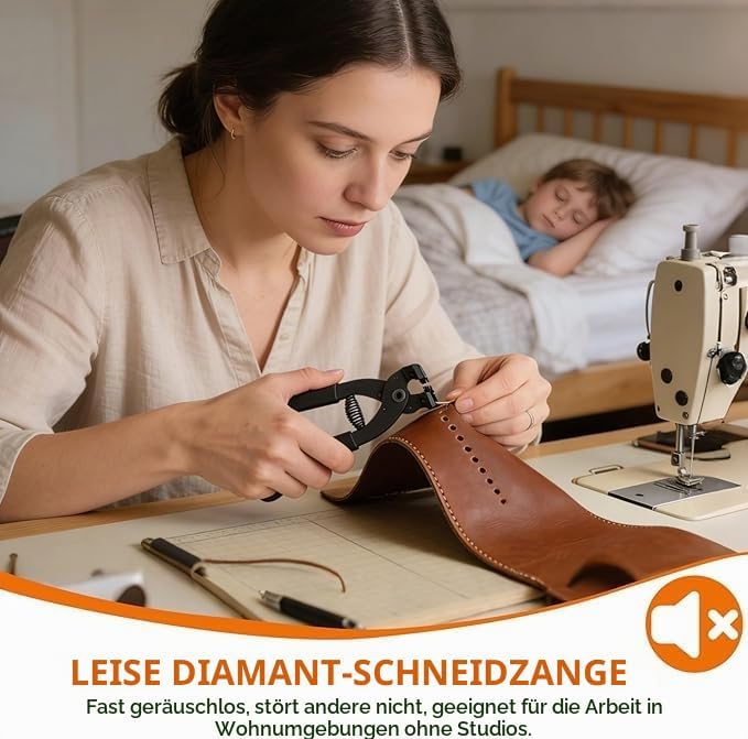 HEEPDD Leder Stanz Werkzeug, 4mm Silent Leder Locher Carbon Stahl Leder Handwerk Stanzwerkzeuge(4mm-