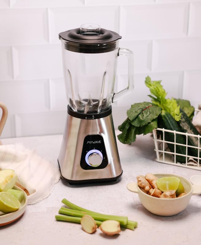 My Wave - Standmixer - Für Feste und Flüssige Nahrungsmittel - 1.300W - Fassungsvermögen 1,5 L und 2