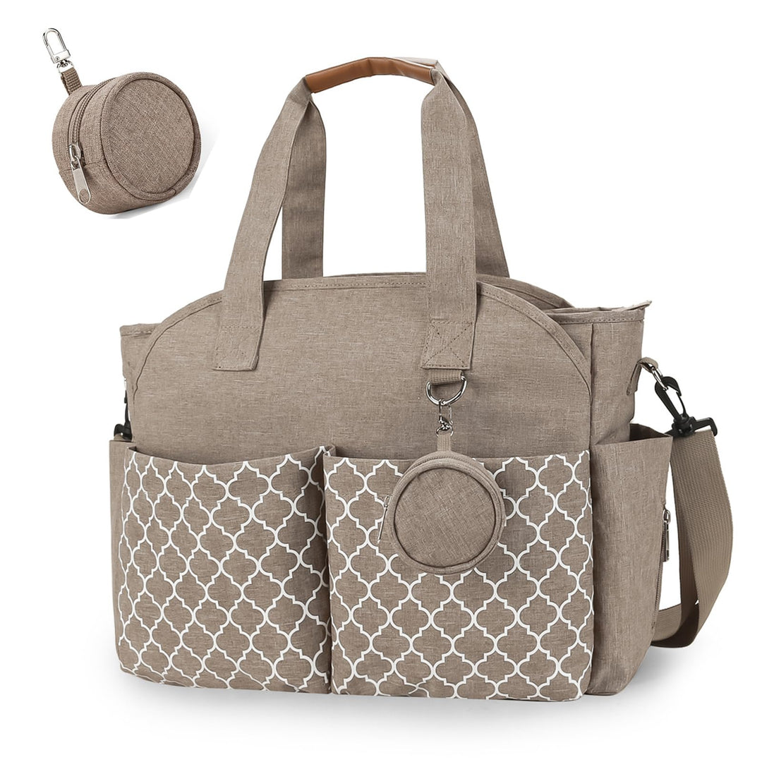 Wickeltasche Baby Gross, 13 Fächer Kinderwagen Windeltasche, Wasserabweisende Babytasche mit Schnull