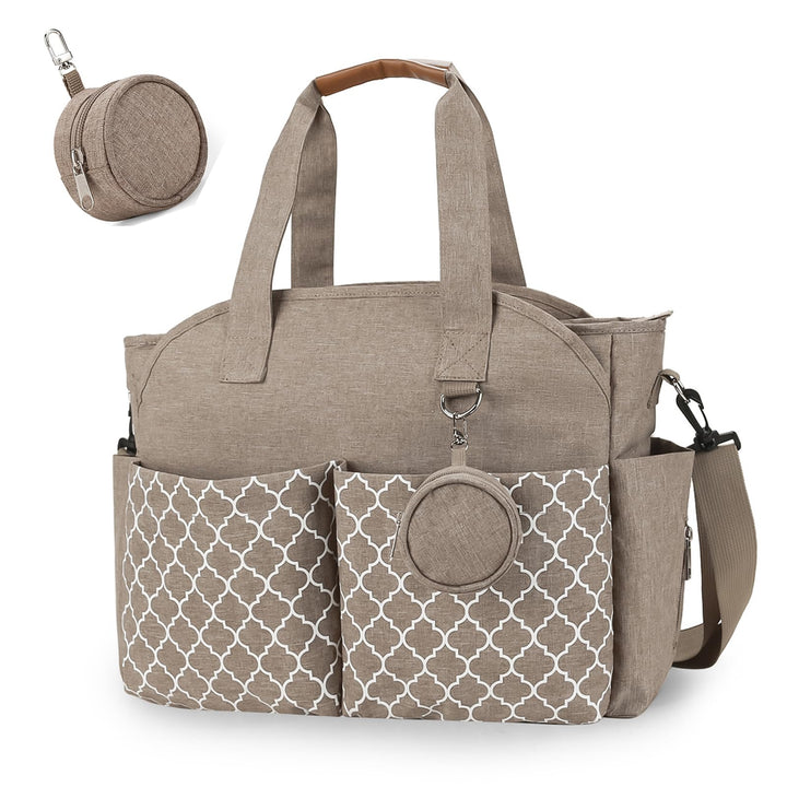 Wickeltasche Baby Gross, 13 Fächer Kinderwagen Windeltasche, Wasserabweisende Babytasche mit Schnull