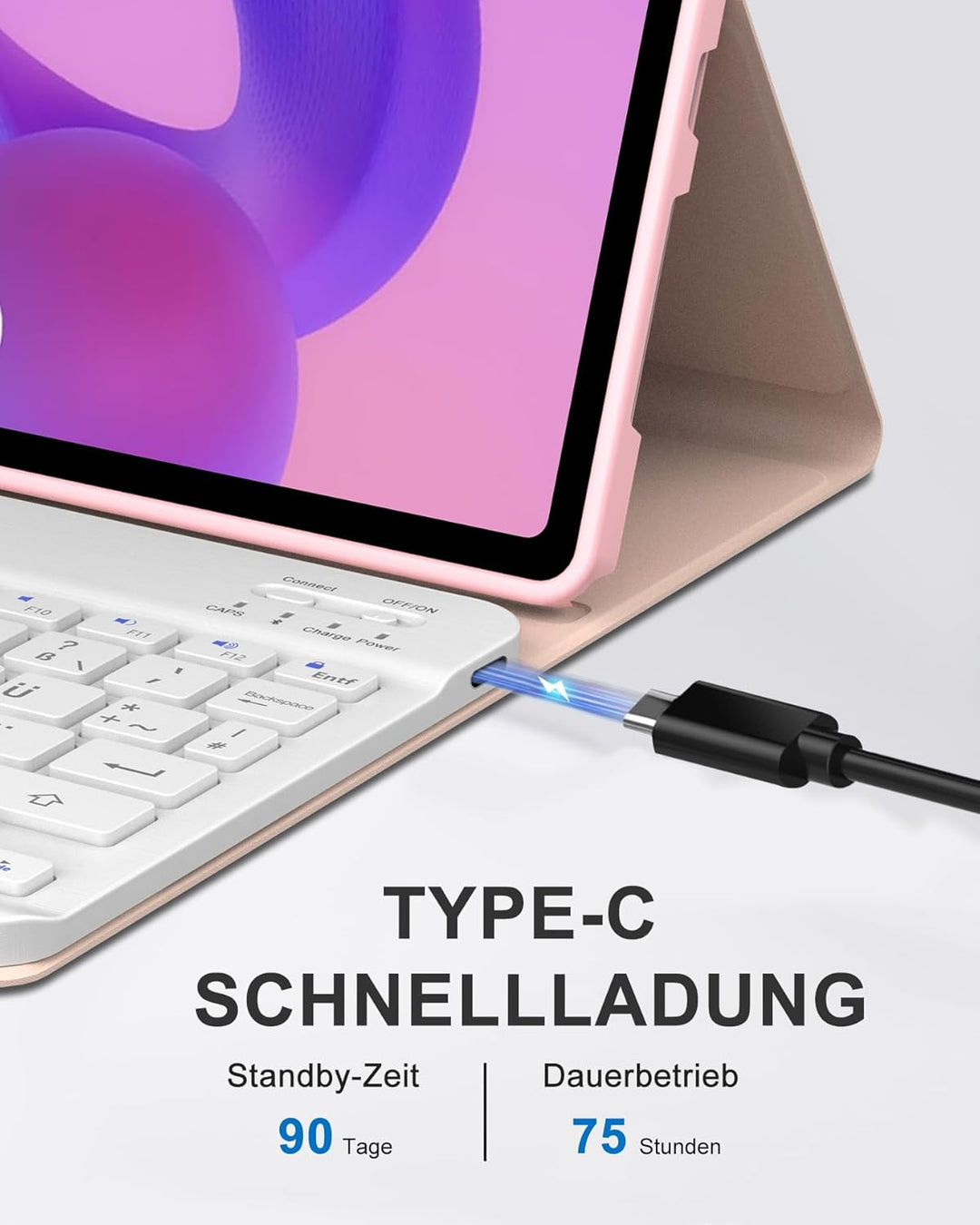 Occtingkind Hülle mit Tastatur für Lenovo Idea Tab 11" 2025 TB-336FU/336ZU &amp; Motorola Moto Pad 60 Ne