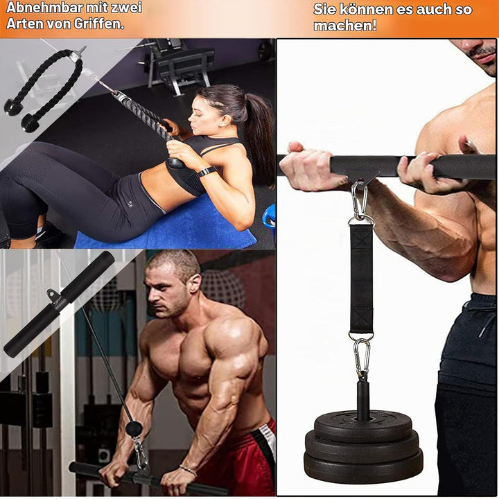 Favuit Kabelzug Fitness Kabel Latzug, Gym Kabel Unterarmtrainer Set Arm-Krafttraining Gewicht Traini