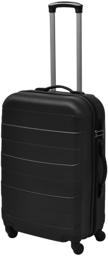 vidaXL 3X Reisekoffer Schwarz Trolley Kofferset Hartschalenkoffer Reise Koffer 45,5 x 30 x 20 cm Sch