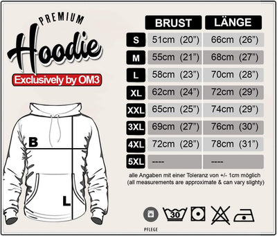 OM3® POLK-HIGH-33 Hoodie | Herren | Al Bundy Kult TV Serie High School American Football | Kapuzen-P