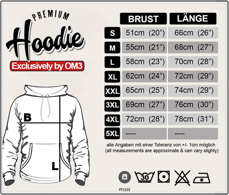 OM3® POLK-HIGH-33 Hoodie | Herren | Al Bundy Kult TV Serie High School American Football | Kapuzen-P