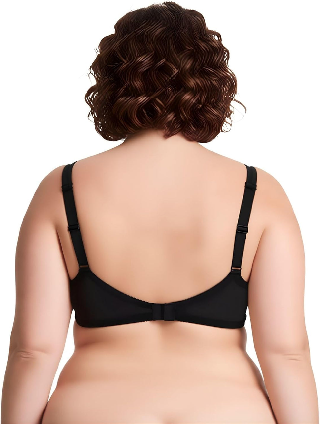 Curve Muse Damen Ungefüttert Bügel Spitze BH mit Gepolstert Schulter Gurte 75B Schwarz, Mauve(2er Pa