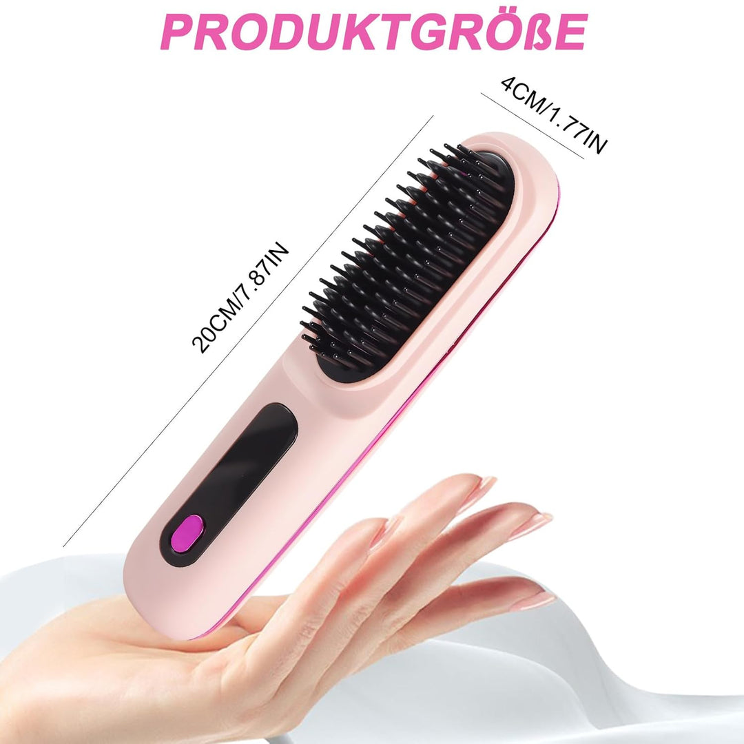 Stylingbürste für kurze Haare kabellos Haarglätter Bürste, Haarglätterbürste, tragbare Haarbürste el