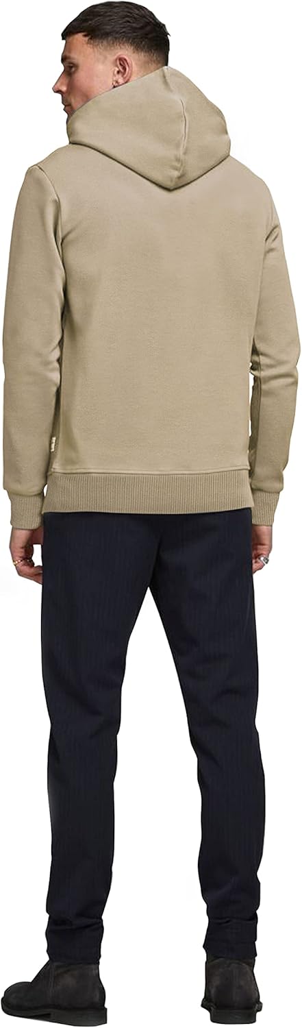 JACK & JONES Male Kapuzenpullover Einfarbig Kapuzenpullover L Crockery, L Crockery