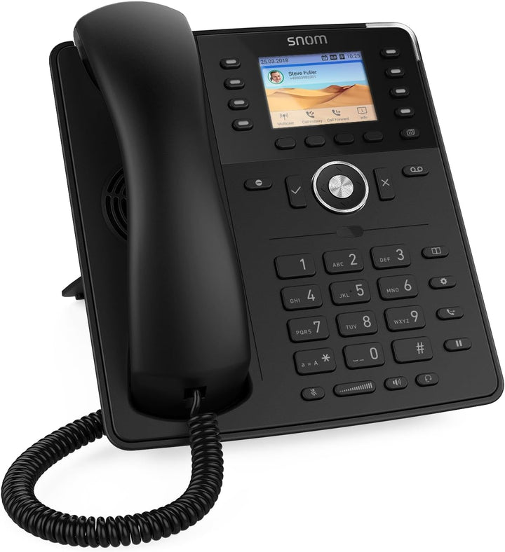 Snom D735 IP Telefon, SIP Tischtelefon (hochauflösendes grafisches 2,7-Zoll-TFT-Display, 32 selbstbe