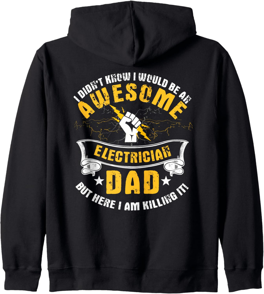 Elektriker Papa Design auf der Rückseite der Kleidung Kapuzenjacke