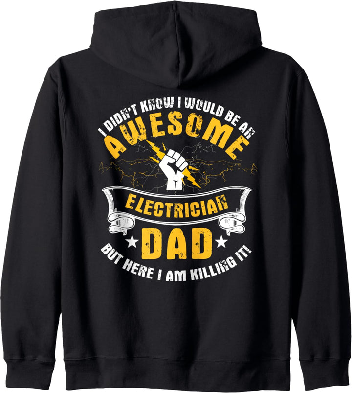 Elektriker Papa Design auf der Rückseite der Kleidung Kapuzenjacke