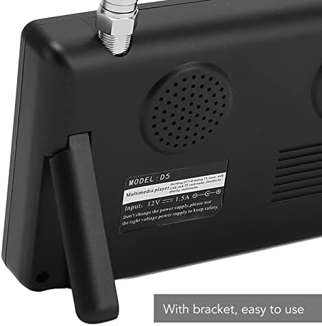 Pyhodi Tragbarer 5-Zoll-Fernseher, 1080P-LCD-, Eingebauter Digitaler Tuner, Wiederaufladbarer, Batte