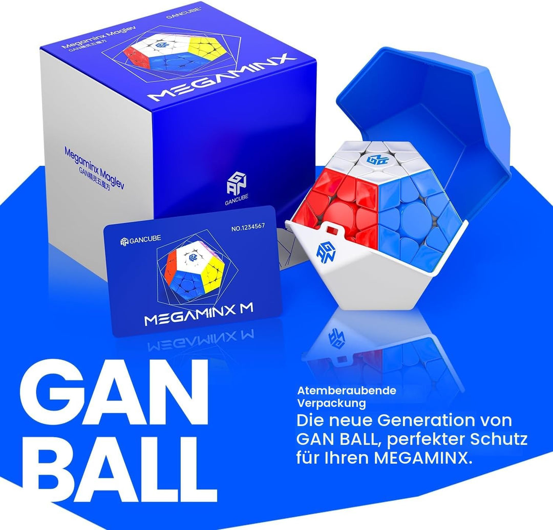 GAN Megaminx Zauberwürfel Maglev V2, Megamix Würfel mit 160 Magneten, Speed Cube Schnell & Glattes &