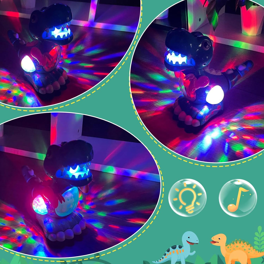 Thedttoy Baby Spielzeug,Krabbelnde Dinosaurier Babyspielzeug Musik Licht Sensorisches Dinosaurier Sp
