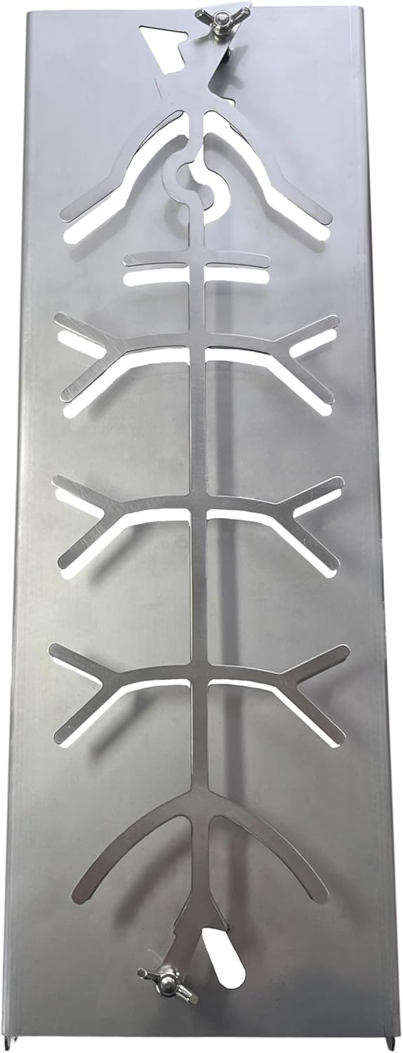 Grillgenuss | Flammlachsbrett | Lachsbrett aus Edelstahl | Grillzubehör für Feuerschale | Made in Ge