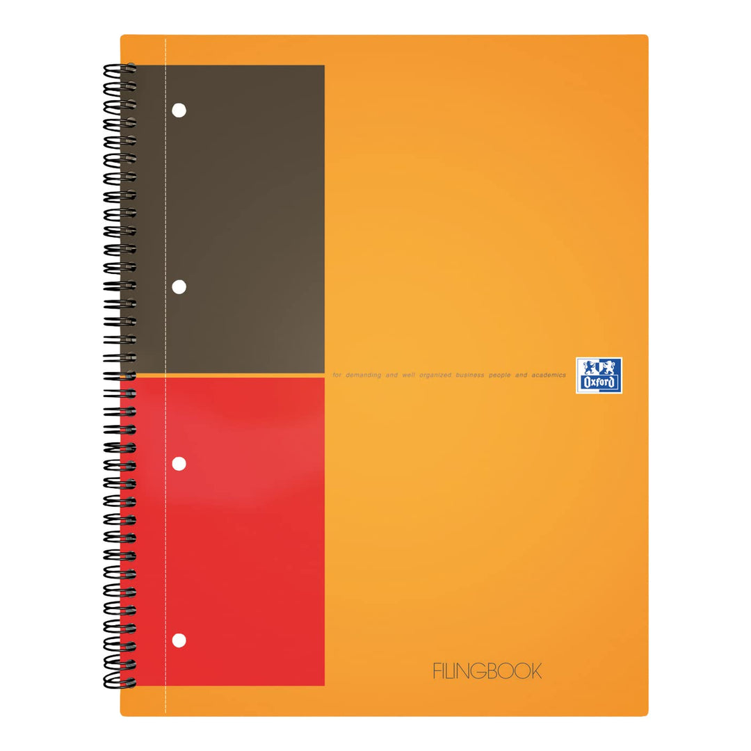 Oxford Activebook Interantional A5, liniert, 160 Seiten, versetzbares Register, Dokumententasche, 5