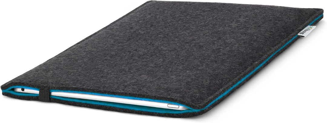 Stilbag massgeschneiderte Tablet-Hülle FINN | Tasche aus Filz Schutzhülle | Made in Germany Anthrazi