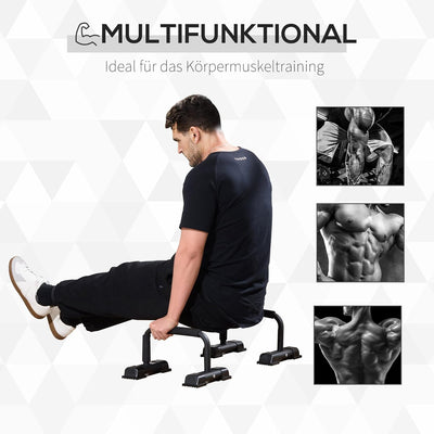 HOMCOM Liegestützgriffe 2er Set rutschfest Push Up Griffe Push up Bars Parallettes Liegestützen für