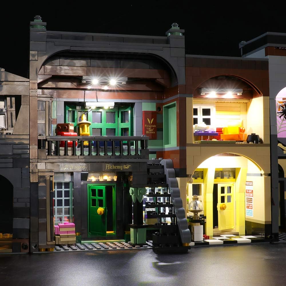 BRIKSMAX LED-Beleuchtungsset für Lego Harry Potter Winkelgasse, LED-Beleuchtungsset-Add-on für Lego