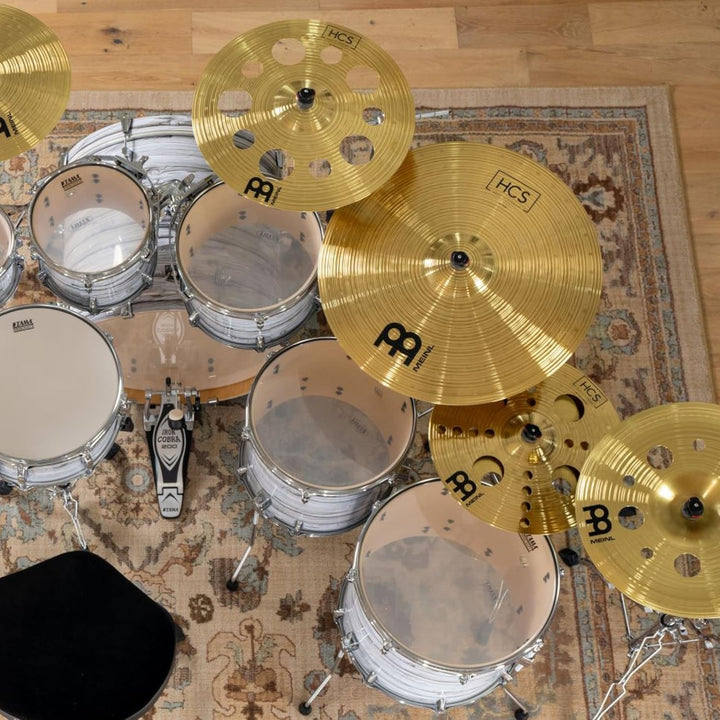 Meinl Cymbals HCS Trash Stack 16 Zoll (Video) Schlagzeug Becken (40,64cm) Messing, Traditionelles Fi
