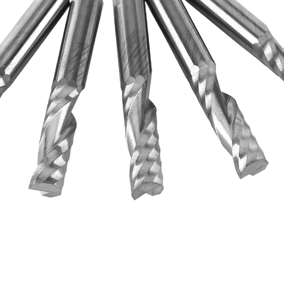 5 stücke 6mm Schaft Hartmetall Single Flute Schaftfräser CNC Router Fräser für Holz Aluminium Stahl