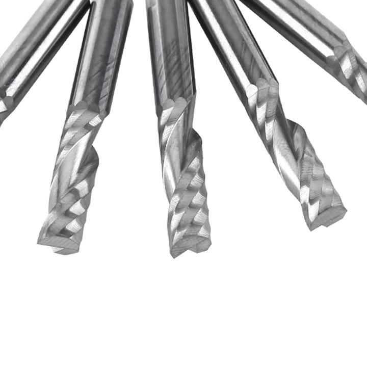 5 stücke 6mm Schaft Hartmetall Single Flute Schaftfräser CNC Router Fräser für Holz Aluminium Stahl
