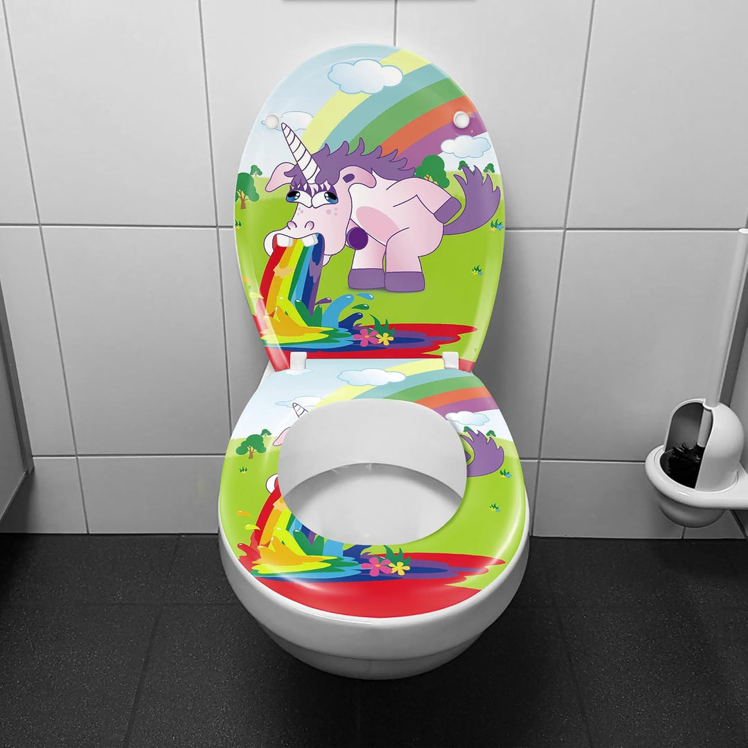 UISEBRT WC-Sitz mit Absenkautomatik Toilettensitz Premium Toilettendeckel Antibakteriell Klodeckel K