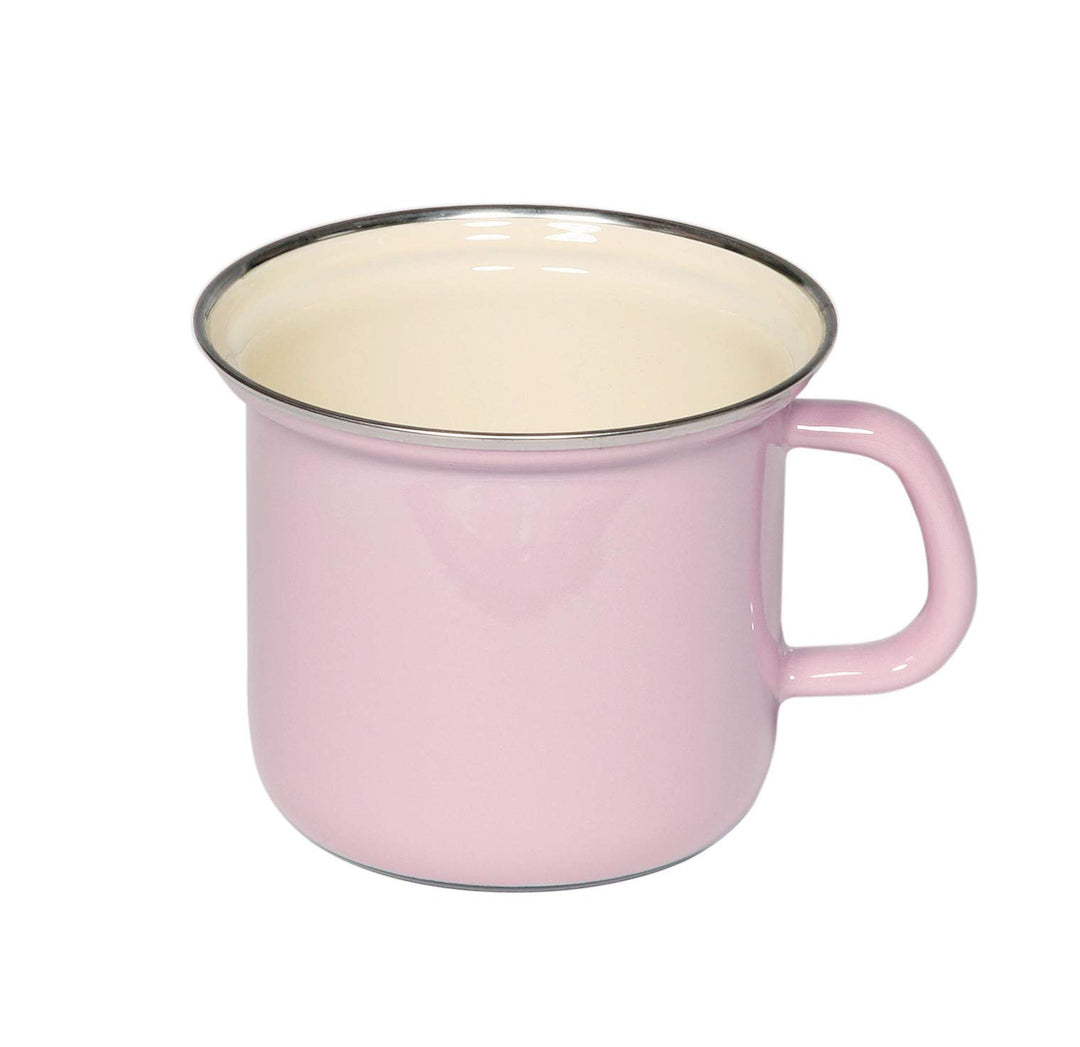 Riess, 0269-006, Topf mit Chromrand 12, CLASSIC - BUNT/PASTELL, Farbe Rosa, Durchmesser 12 cm, Höhe