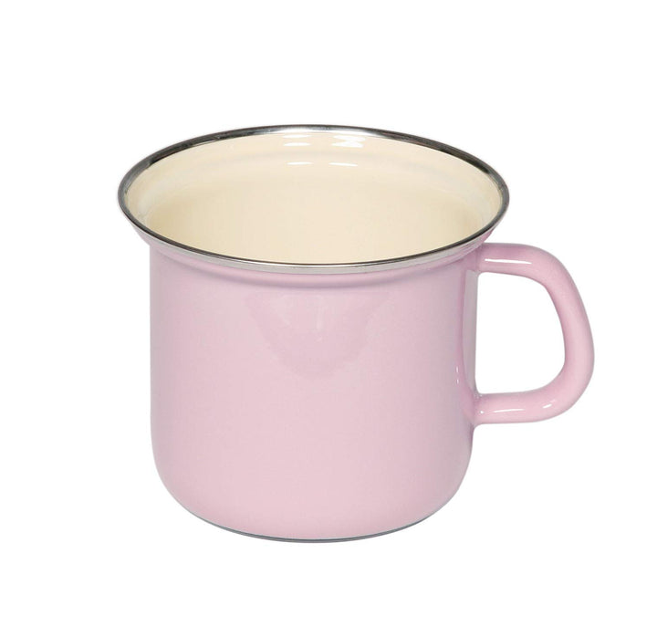 Riess, 0269-006, Topf mit Chromrand 12, CLASSIC - BUNT/PASTELL, Farbe Rosa, Durchmesser 12 cm, Höhe