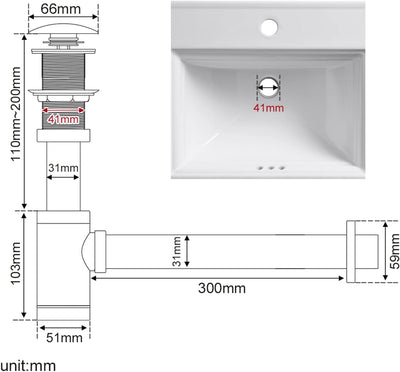 KEOKBON Badezimmer Waschbecken Flaschenfalle, Siphon & Pop up Ventil Ablaufgarnitur ohne Überlauf St