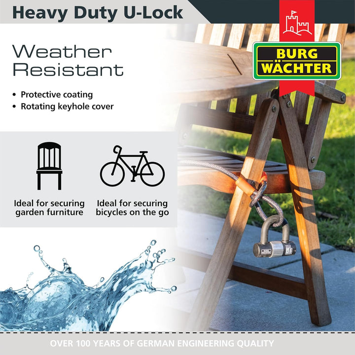 Sterling 100D 10 mm strapazierfähige U Lock Einzelnes U-Schloss, Einzelnes U-Schloss