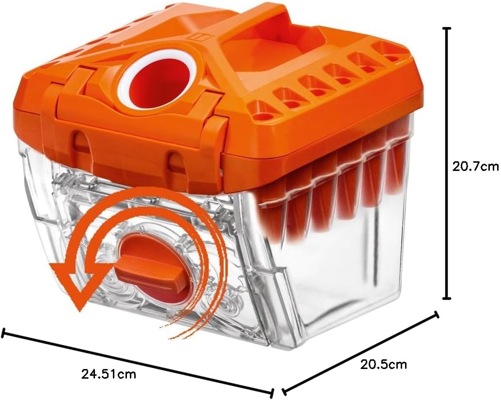 Thomas ZYKLON-Filterbox,245x205x207 mm (LxBxH) Transparenz/Orange