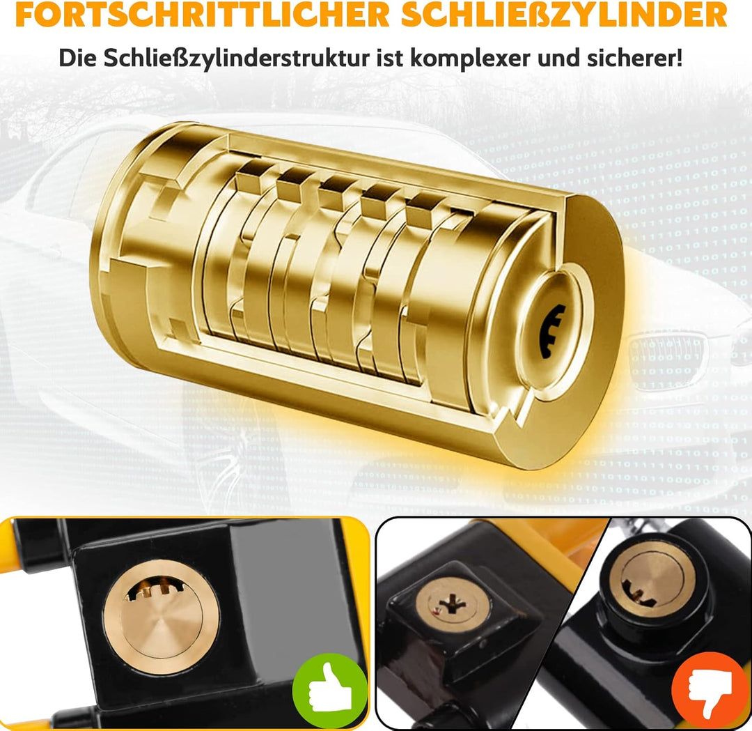 Tevlaphee Lenkradkralle, Lenkradschloss für Auto, Diebstahlsicherung auto, Strapazierfähig, Universe