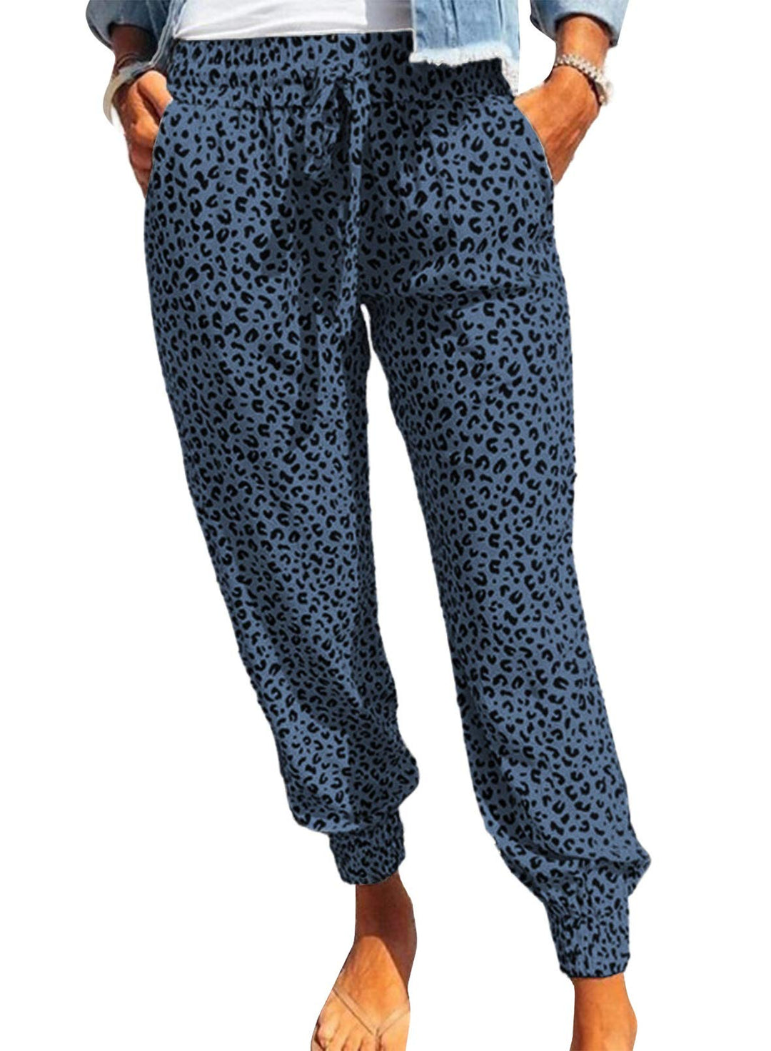 Dokotoo Damen Jogginghose Lang Freizeithose Sporthose Elastisch Pumphose Haremshose Lässige Lose Sto
