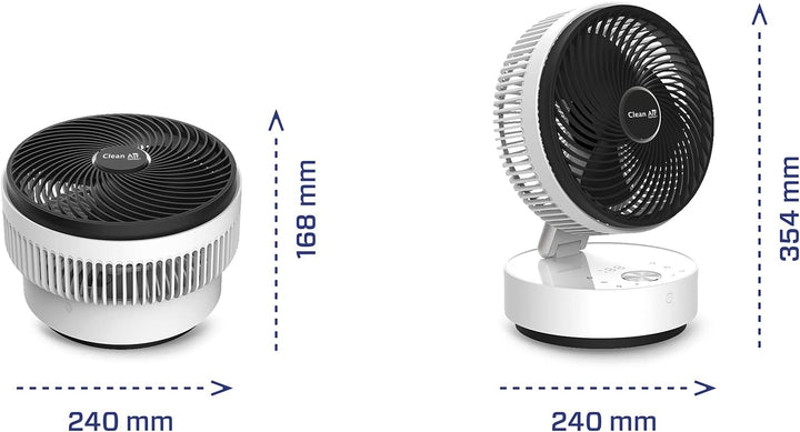 Clean Air Optima CA-404 - Design Zirkulator Ventilator mit Ionisator - Ultraleise automatische Schla
